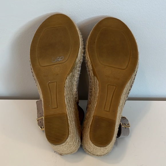 Kanna Suede and Jute Platform Sandals Tan Size 7.5 - Picture 5 of 5